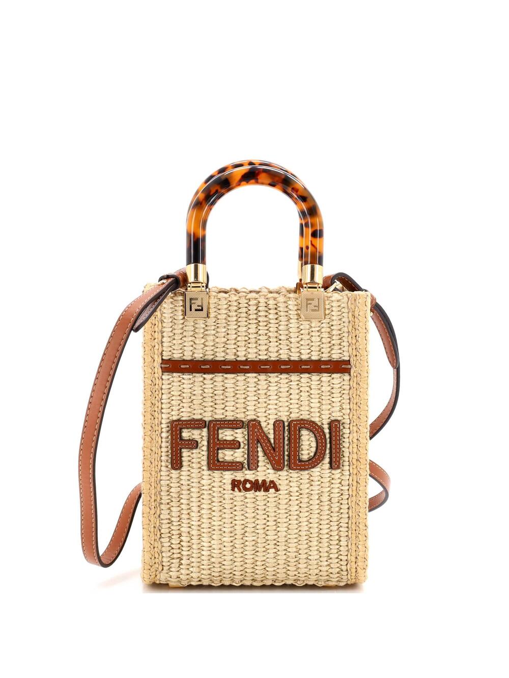 Fendi Sunshine Shopper Tote Straw And #370821F18B